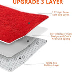Red Shag Area Rugs for Bedroom Living Room, Ultra Soft Fluffy Christmas Area - Image 7