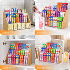 AIEVE Bamboo Drink Packet Organizer, 3-Tier Drink Mix Organizer