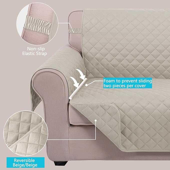 U-NICE HOME 4 Seater Sofa Cover 91 Inch Large Couch Covers - Image 3