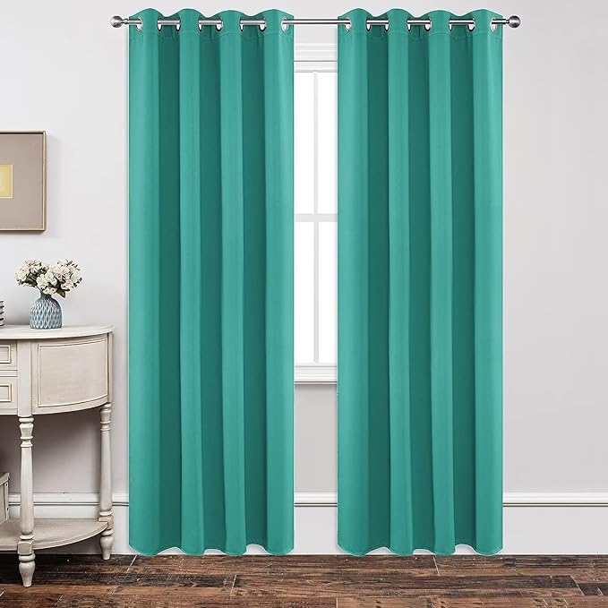 Joydeco Blackout Curtains 63 inch Length 2 Panels Set, Thermal Insulated Long by JOYDECO