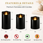 antizer Flameless Candles 9 Pack Outdoor Battery Candles with Remote Timer