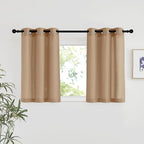 NICETOWN Camel Linen Kitchen Window Curtains Over Sink, Grommet Thick Linen by NICETOWN