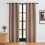 NICETOWN Blackout Window Curtains 80 inch Long, 2 Panels, 34 inch, Cappuccino by NICETOWN