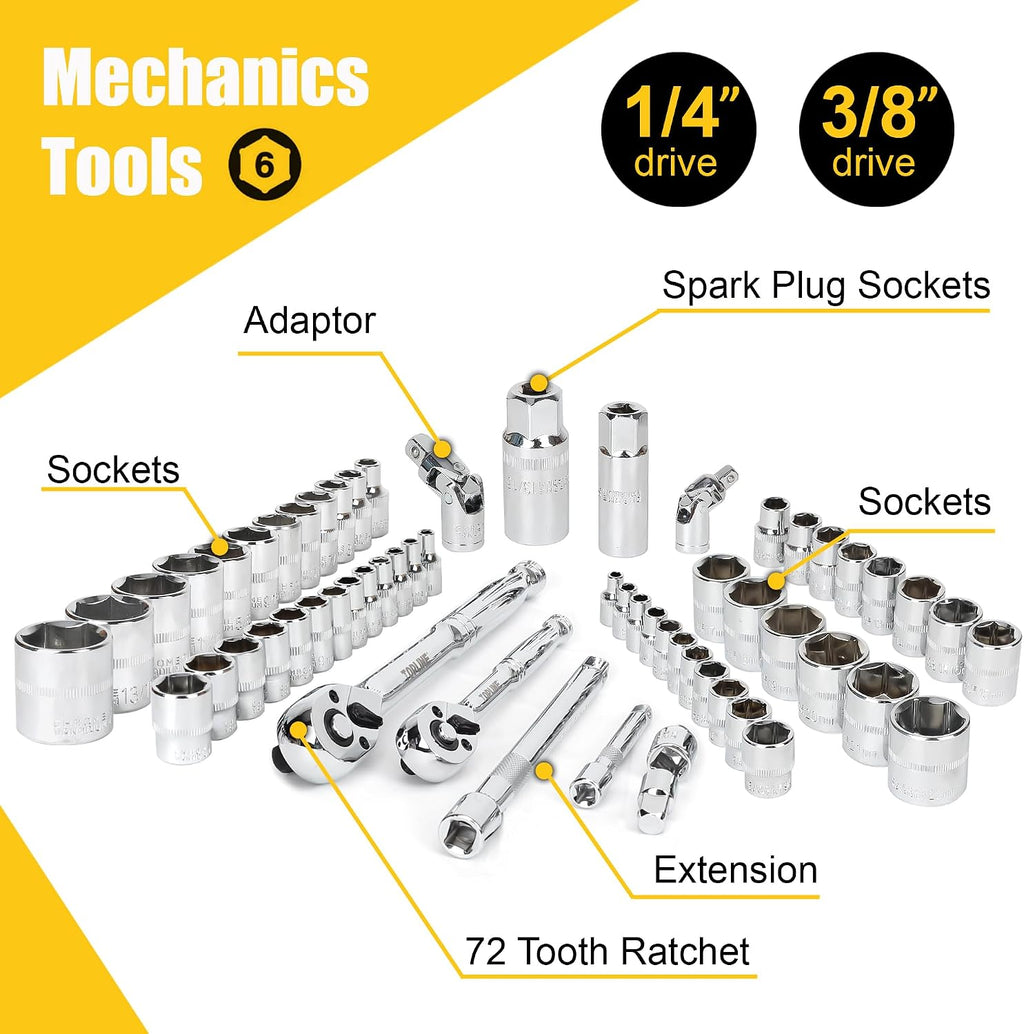 TOPLINE 467-Piece Household Home Tool Kit with Bag, Tool Set for Mechanics