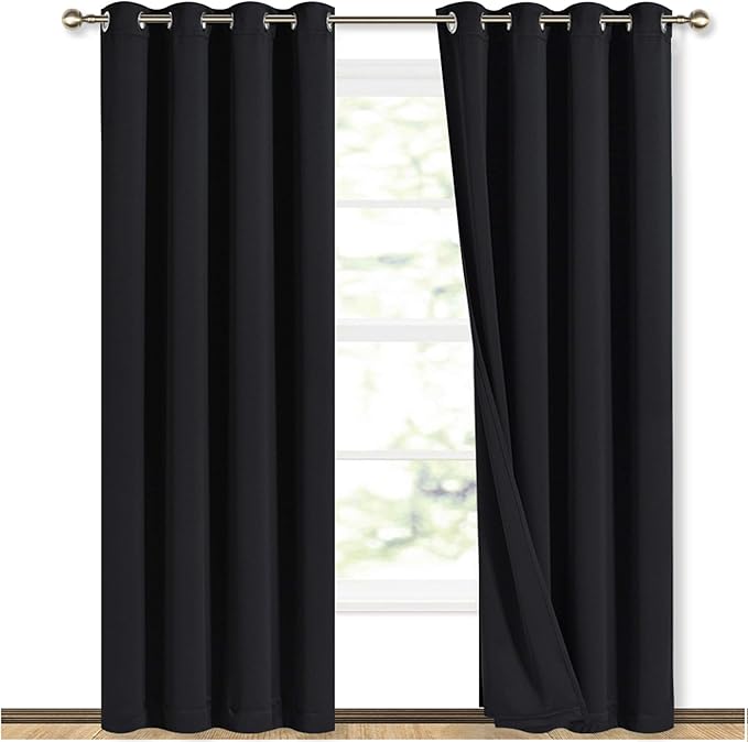 NICETOWN High-End Thermal Curtains, Full Blackout Curtains 84 inches Long by NICETOWN
