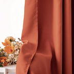 MIULEE Back Tab Burnt Orange Blackout Curtains 84 Inch Length 2 Panels Set - Image 6