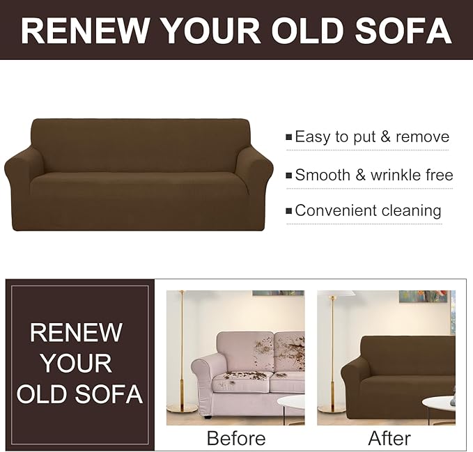 U-NICE HOME Oversized Stretch Loveseat Couch Cover Sofa Covers Washable Sofa - Image 5