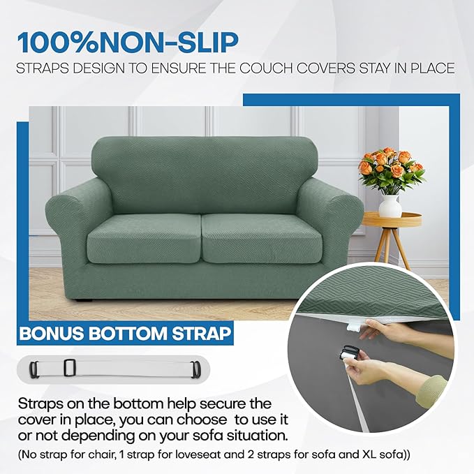 XINEAGE New 4 Pieces Extra Large Couch Covers - Image 5