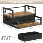 Coffee Syrup Organizer for Countertop, 2-Tier Coffee Bar Organizer