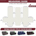 TAOCOCO 100% Waterproof Recliner Sofa Covers 3 Seater, Split Couch Covers - Image 2