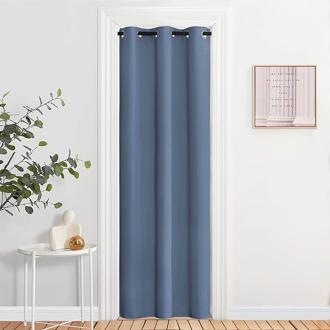 NICETOWN Stone Blue Blackout Curtains - Image 2