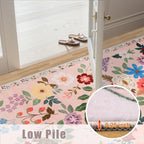 8x10 Area Rugs for Living Room: Floral Washable Rug Vintage Large Soft Boho - Image 8