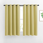 NICETOWN Paler Yellow Room Darkening Short Curtains by NICETOWN