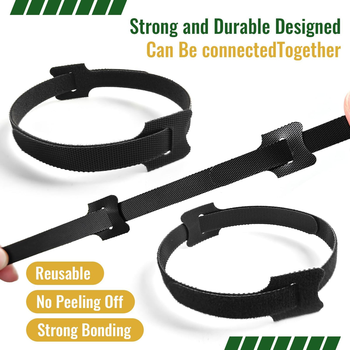 212 PCS Reusable Cable Ties, Adjustable Cable Organizer, Hook-Loop Cable Management - 8 Inch