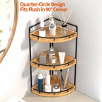 Dorhors Corner Bathroom Organizer Countertop,Vanity Counter Storage Shelf