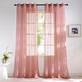 NICETOWN Coral Pink Sheer Window Curtains by NICETOWN