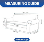 KEKUOU Stretch Oversized Sofa Slipcover 1 Piece Couch Sofa Cover Furniture - Image 4