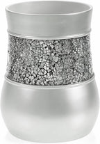 Creative Scents Crackled Glass 6 Pc. Silver Resin Bathroom Accessories Set