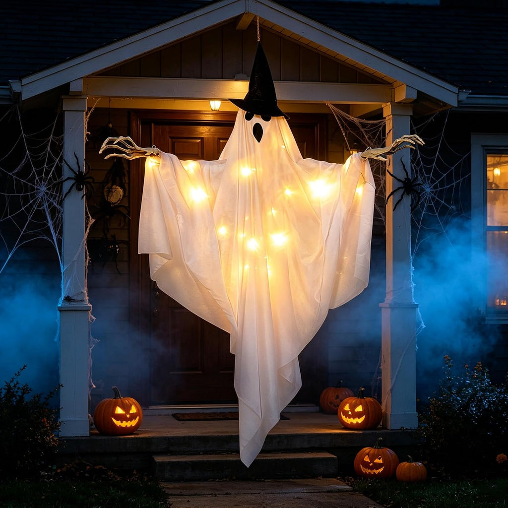 Swinging Hanging Ghosts, Halloween Decorations, Ghosts for Trees Outdoor