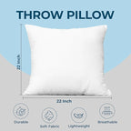 Utopia Bedding Throw Pillows – 22 x 22 Inches Down Alternative Pillows - Image 4