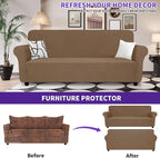 ZNSAYOTX Oversized Super Stretch Couch Cover, New Striped Sofa Covers - Image 2