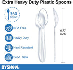 BYSNOW Extra Heavy Duty Plastic Silverware