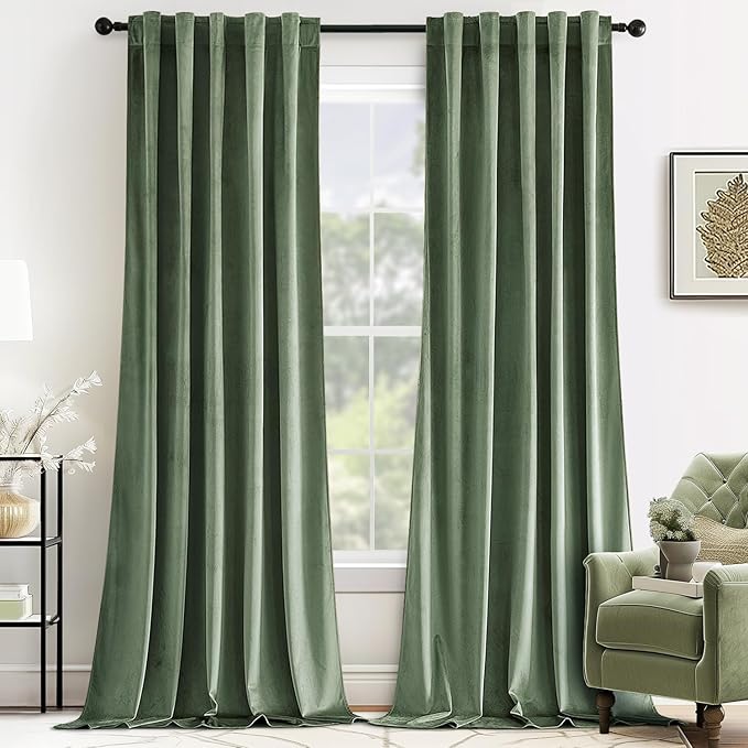 MIULEE Velvet Curtains 72 inches by MIULEE