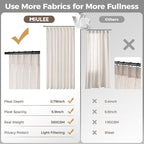MIULEE Pinch Pleated Thick Linen Curtains 90 Inches Long 2 Panels - Image 6