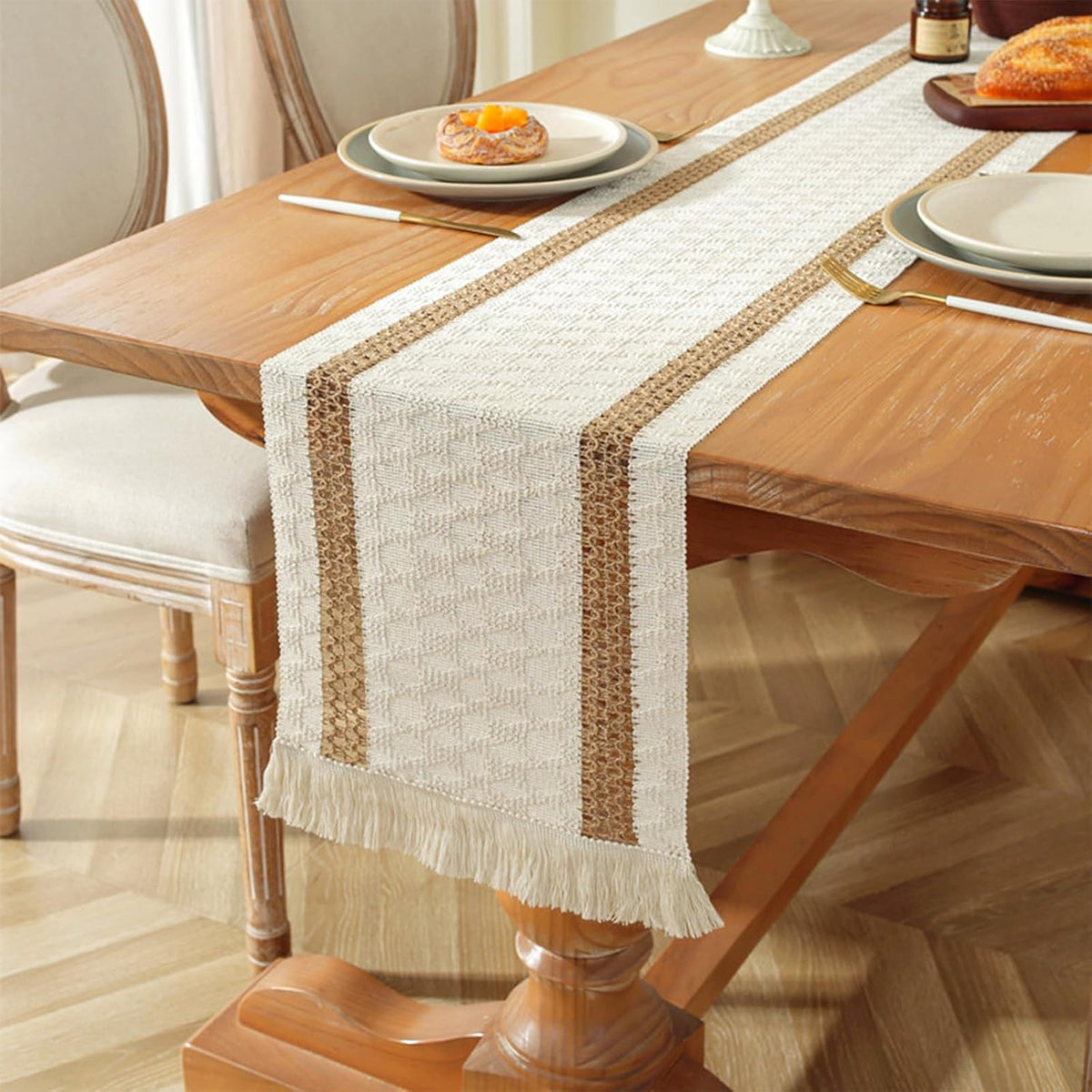 Niviy Boho Table Runner for Fall Thanksgiving Home Decor 12 x 72 Inches