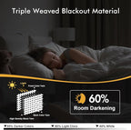 MIULEE Beige White Blackout Curtains - Image 2