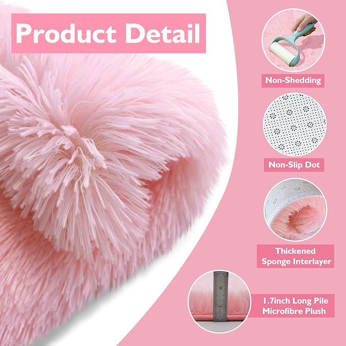 Ultra Soft Fluffy Area Rugs for Bedroom Living Room 10x12, Nursery Rug - Image 3