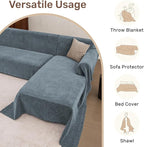 Sectional Couch Covers, 2 Pieces Washable L Shaped Couch Covers Sofa Blanket - Image 5