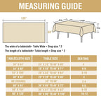 H.VERSAILTEX Linen Table Cloths Rectangle 60 x 120 Inch Premium Tablecloth Spill-Proof Waterproof Table Cover for Dining Buffet Feature Extra Soft and Thick Fabric Wrinkle Free, Natural