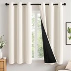MIULEE Birch 100% Blackout Curtains for Bedroom 40x63 Inch Length 2 Panels