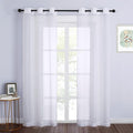 NICETOWN White Sheer Curtains for Bedroom Windows 84" Length by NICETOWN