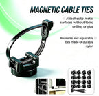 25 Pcs zbab1 Magnetic Zip Tie Mount Base, 35LBS Strong Magnetic Wire Holder & Cable Clips,Magnetic cable management for cars, offices, homes, and boats Diameter 25mm
