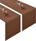 Wolkemer 2 Pack Farmhouse Brown Table Runners 48 Inches Water Resistant