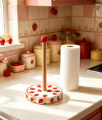 Ceramic Strawberry Paper Towel Holder Countertop Cute Kitchen Accessories