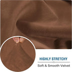H.VERSAILTEX Velvet Stretch Individual Couch Cushion Cover Plush Cushion - Image 5
