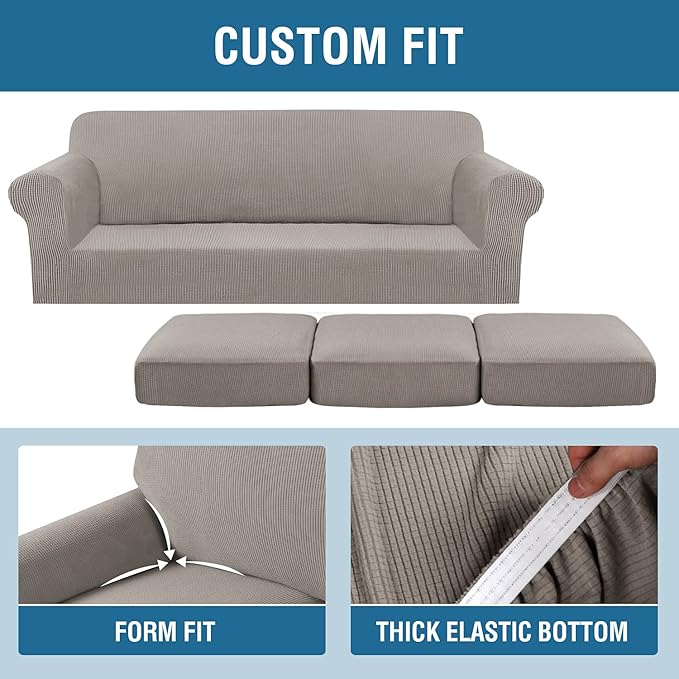 H.VERSAILTEX 4 Piece Stretch Sofa Covers - Image 4