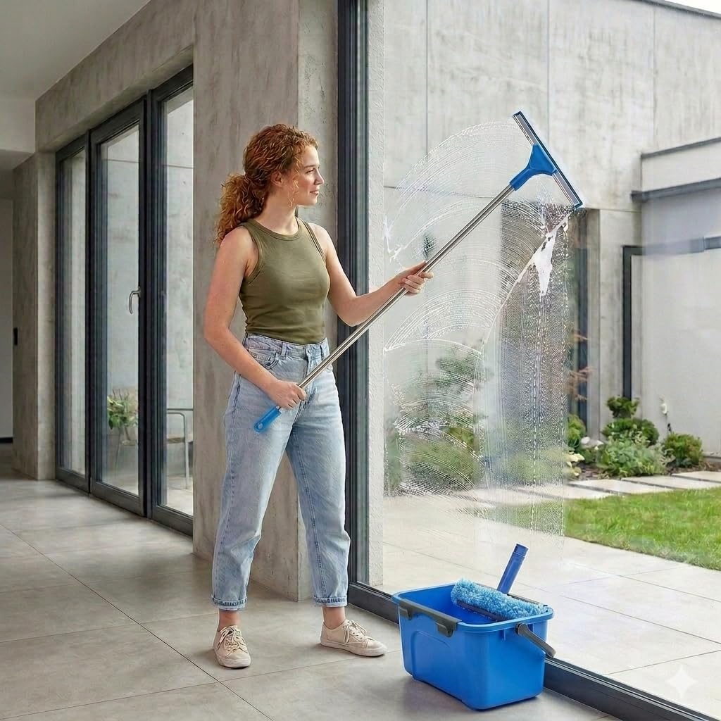 window cleaner tool Wash Bucket Set, Cleaning Squeegee Scrubber Washing Kit