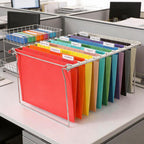 SUNEE Hanging File Folders, 100 Pack Letter Size Hanging File Folders with 1/5-cut Tabs, Stay Organized for Your Home and Office Bulk File, Documents and Paper, 10 Assorted Colors