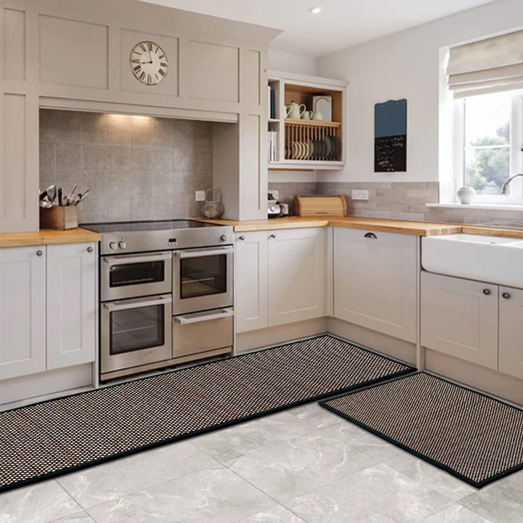 Artoid Mode Non-Skid Kitchen Rugs and Mats Set of 2-17x29 + 17x60