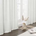 Nanspring Ivory Semi Sheer Curtains 72 Inches Long 2 Panels Set - Image 6