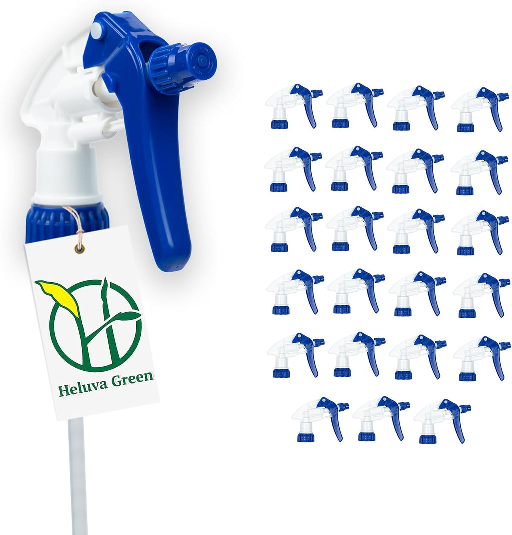 Heluva Green Spray Bottle Nozzle Replacement Tops, Blue 24 Pack