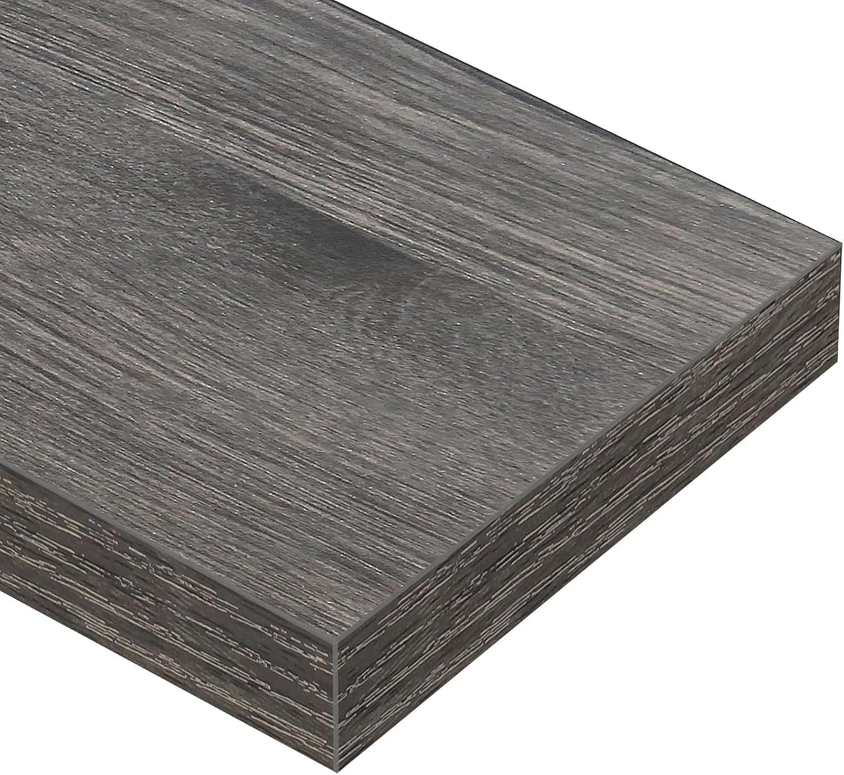 QEEIG Floating Shelves for Wall Small Shelf (Grey, Set of 3, 15.7" x 6.7")