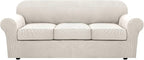 H.VERSAILTEX 4 Piece Stretch Couch Covers by HVERSAILTEX