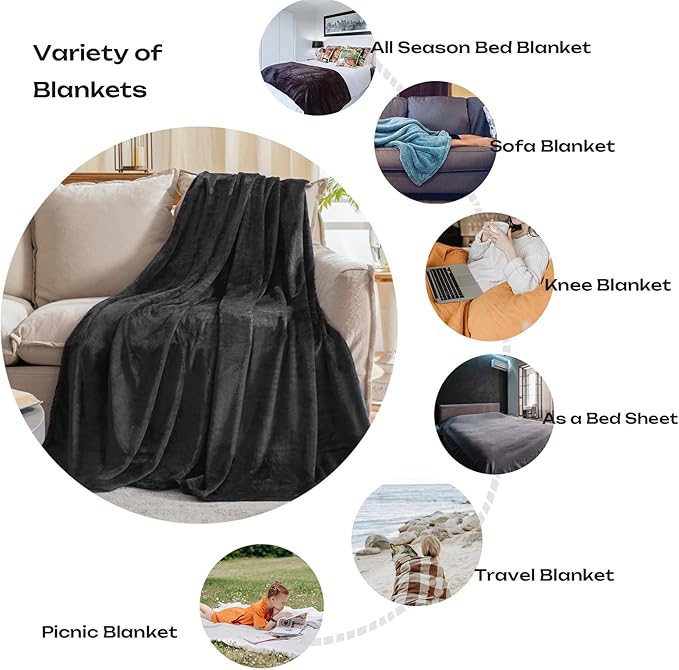 JIAHANNHA Fleece Blanket 50 by 60 Throw Blankets - Image 4