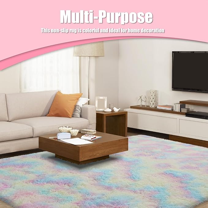 9x12 Fluffy Area Rugs for Living Room, Large Fuzzy Shag Area Rug for Bedroom - Image 6