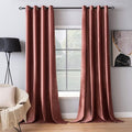 MIULEE Elegant Velvet Curtains Dusty Rose Pink Grommet Curtains Thermal by MIULEE